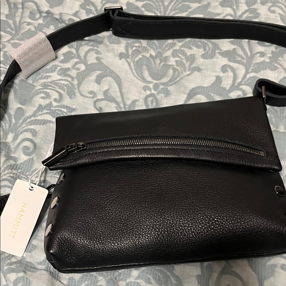 Hammitt Black Leather Shoulder Bag - Picture 1 of 10